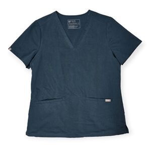 Figs Teal Blue Casma 3 Pocket Limited Edition Scrub Top Women's Size Medium‎